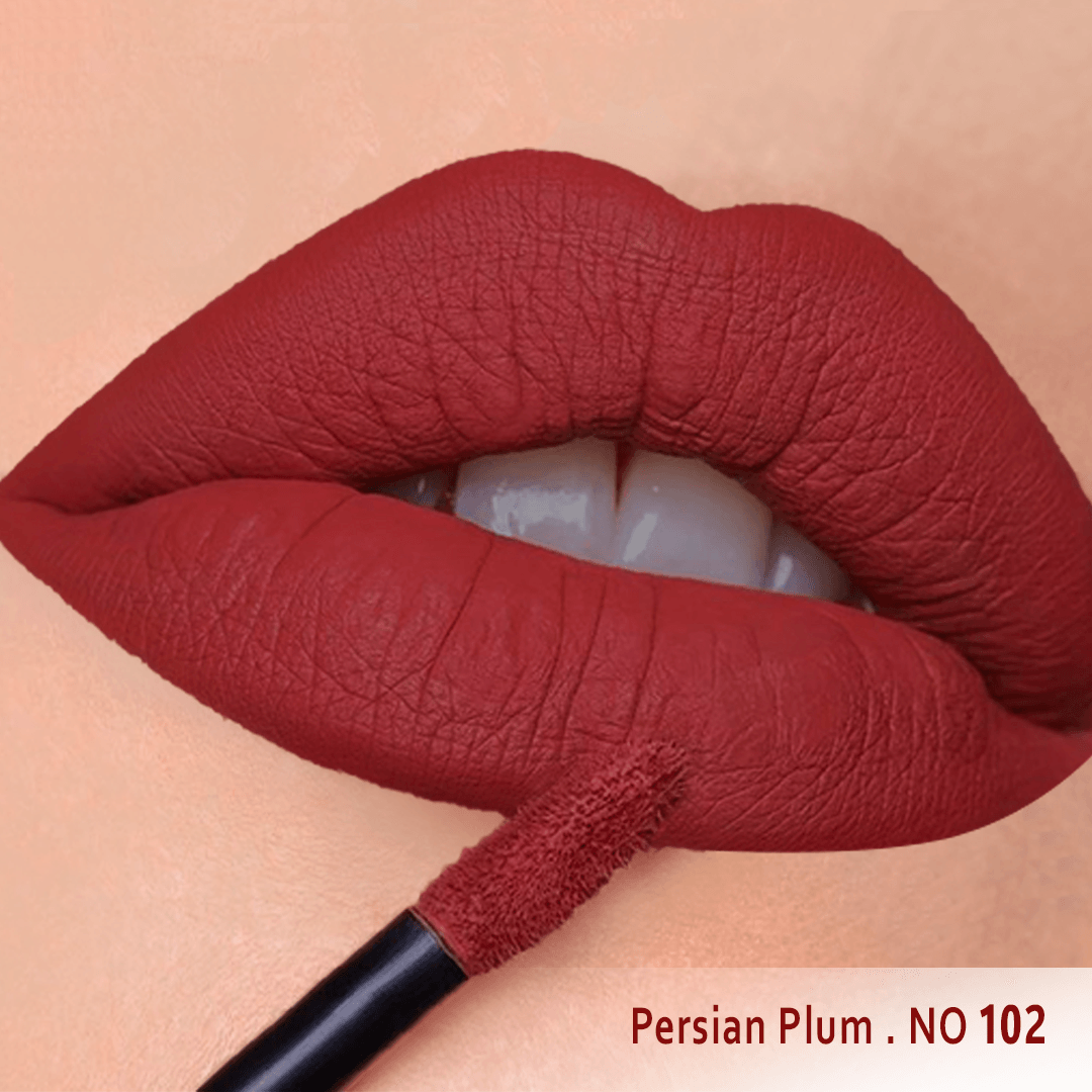 رژ لب مایع مخملی مات سرژه کد 102 (Persian Plum - تصویر 5