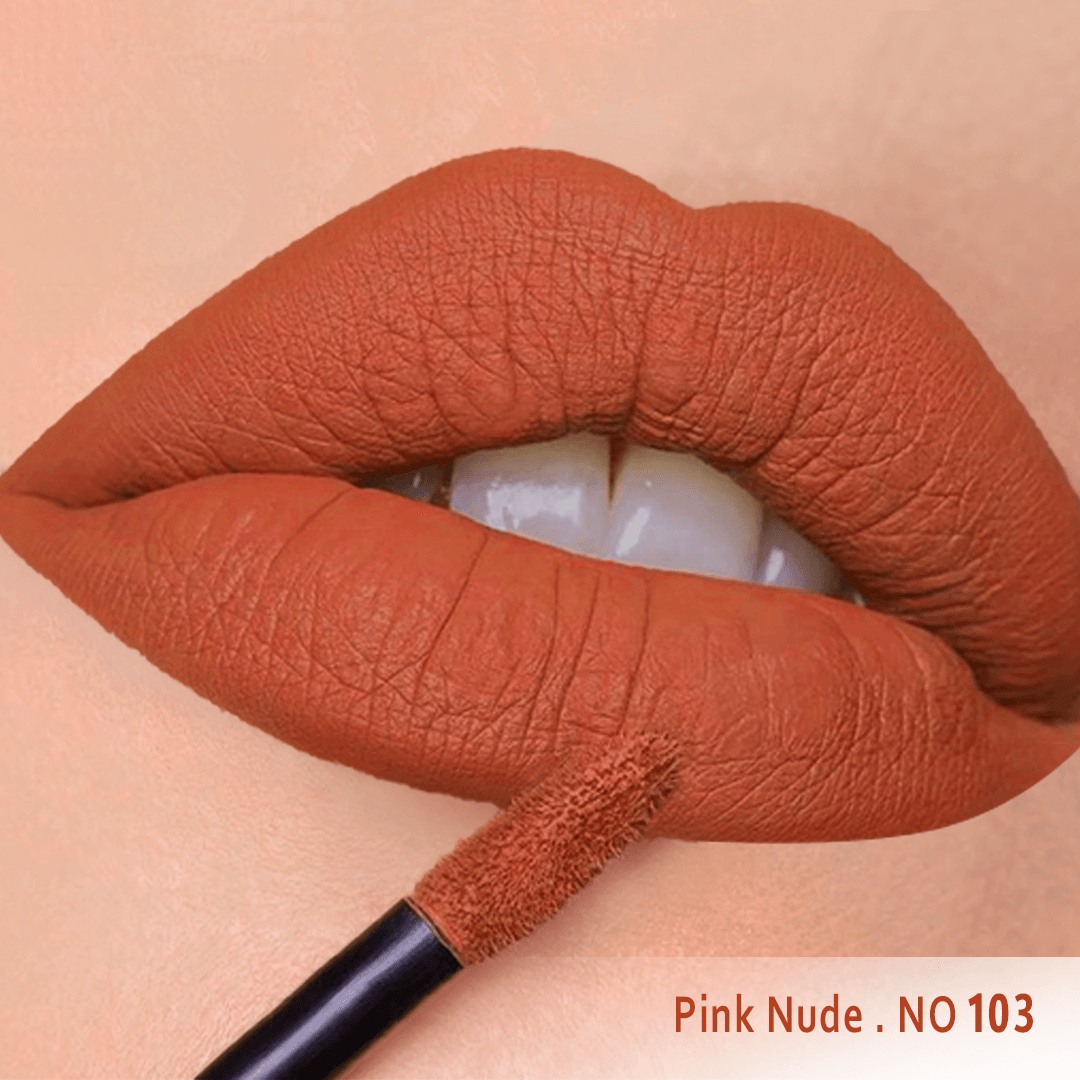رژ لب مایع مخملی مات سرژه کد 103 (Pink Nude) - تصویر 4