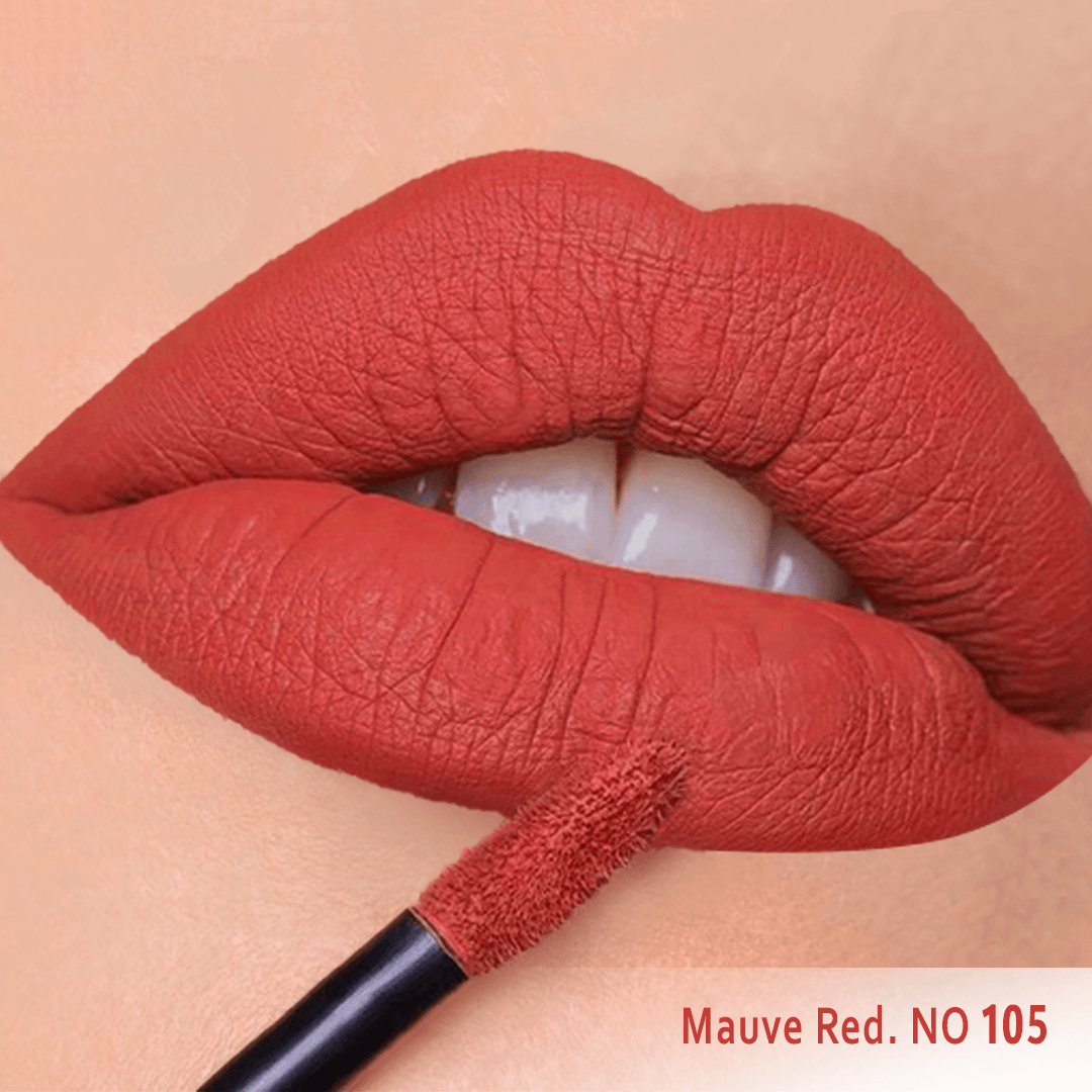 رژ لب مایع مخملی مات سرژه کد 105 (Mauve Red) - تصویر 3